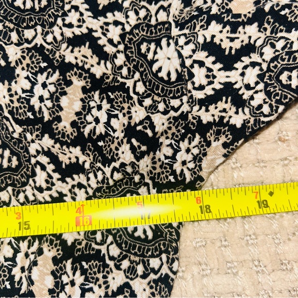 Tunic Bohemian Soft Peasant Long Lounge Long Sleeve Top Medium Black A2 - Picture 6 of 6